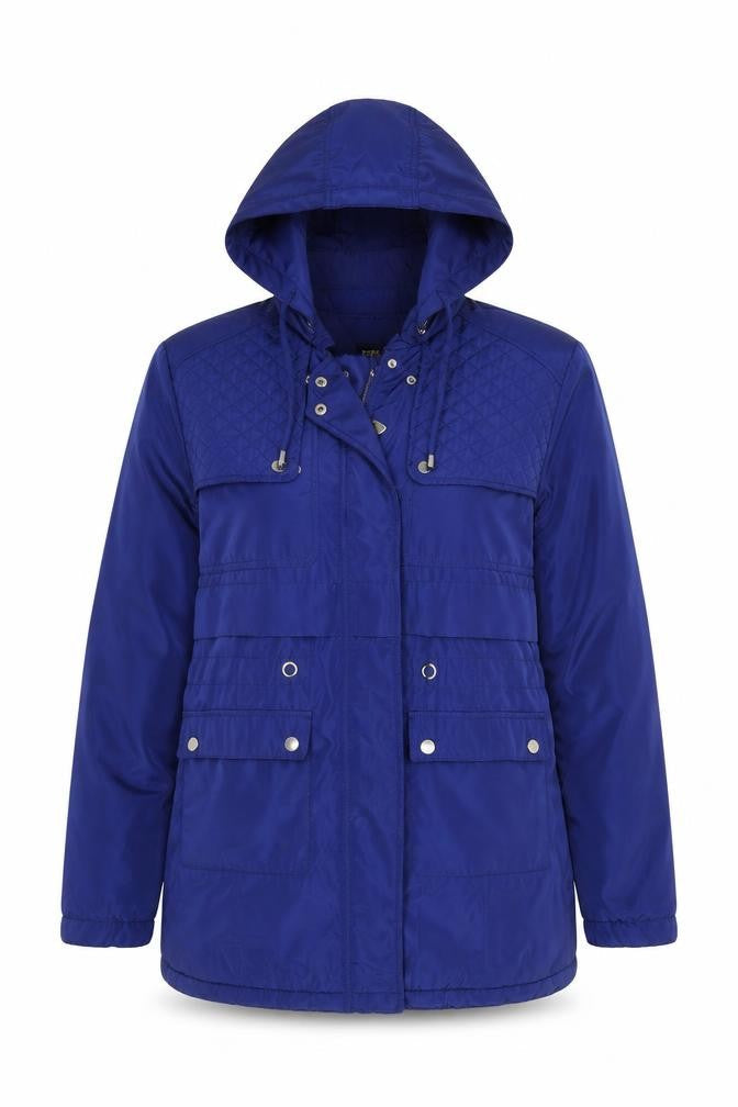 JBC Women's Blue Hooded Jacket Size 12
