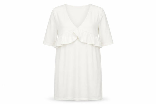Boohoo Women's White 3/4 Sleeve Peplum Dress