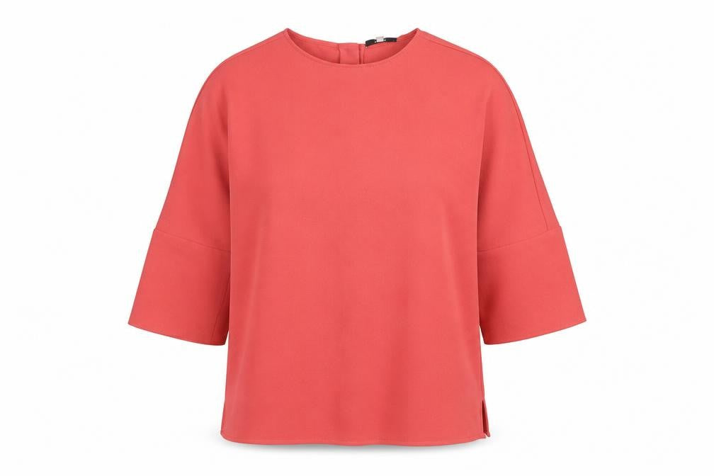 Reiss Women's Red 3/4 Sleeve Button Top Size 6