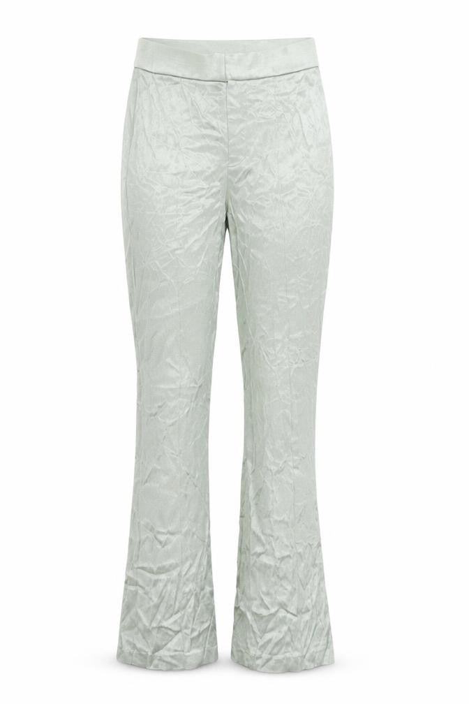 Zara Women's Green Flared Trousers, Size S, Viscose Blend