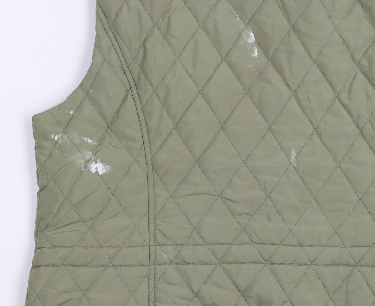 Marks & Spencer Women's Green Quilted Waistcoat Size 14 Classic Fit
