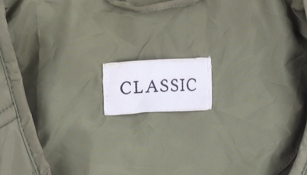 Marks & Spencer Women's Green Quilted Waistcoat Size 14 Classic Fit