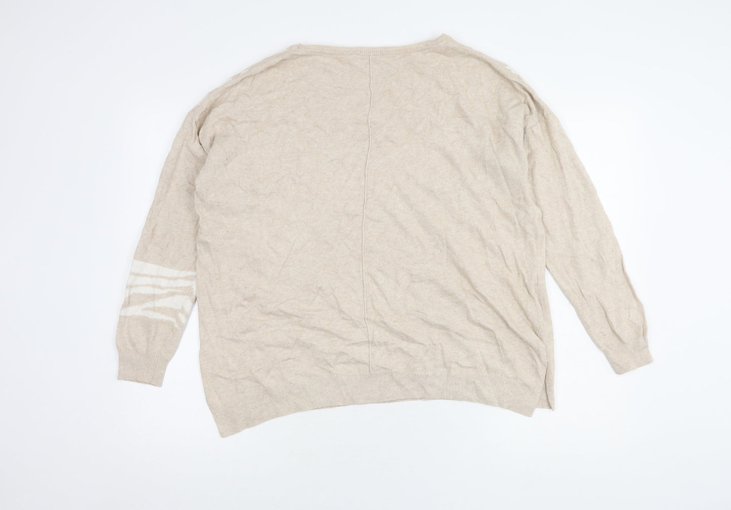 Mint Velvet Women's Beige Pullover Jumper Size M