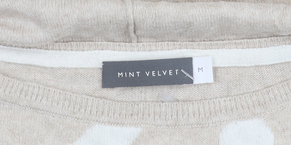 Mint Velvet Women's Beige Pullover Jumper Size M