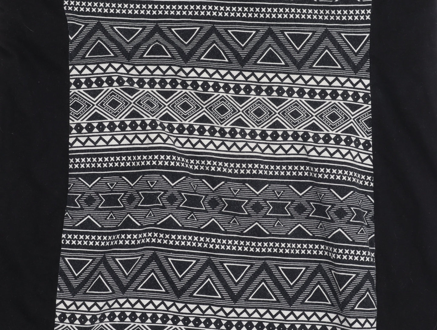 H&M Women's Black Geometric Knit Dress Large