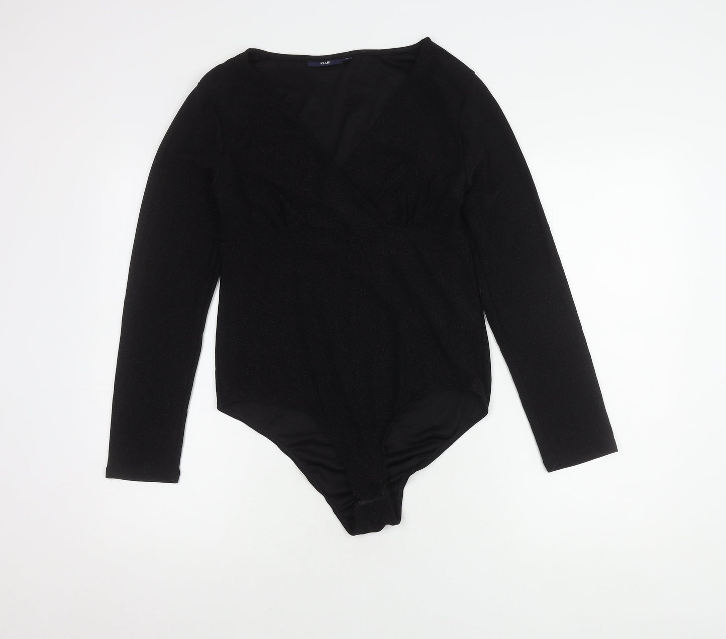 Kiabi Women's Black Wrap Bodysuit Size M