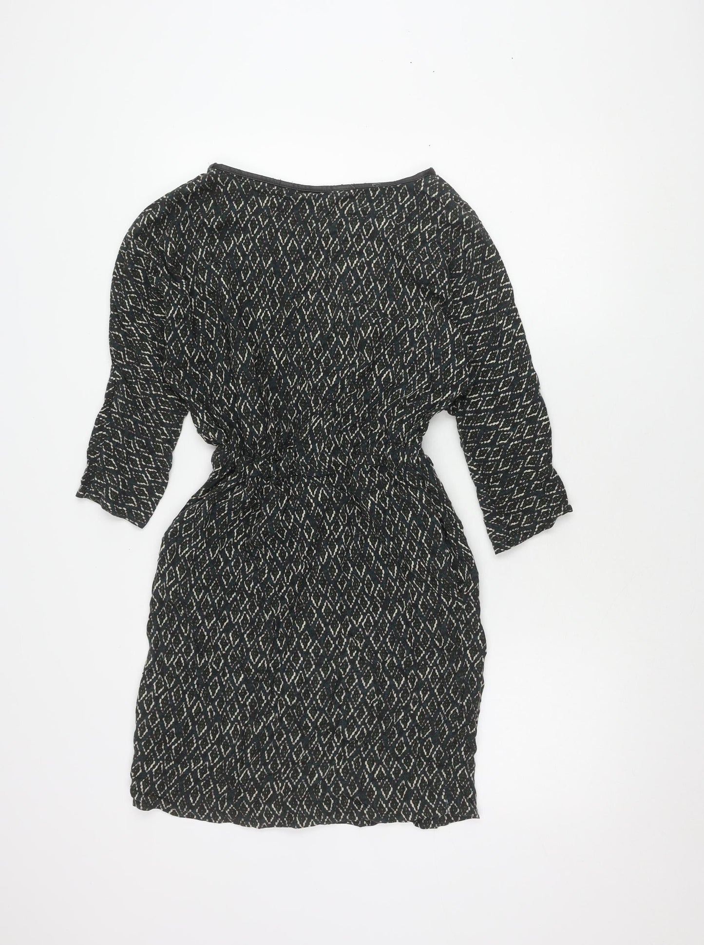 Zara Basic Women's Black Geometric Dress XS