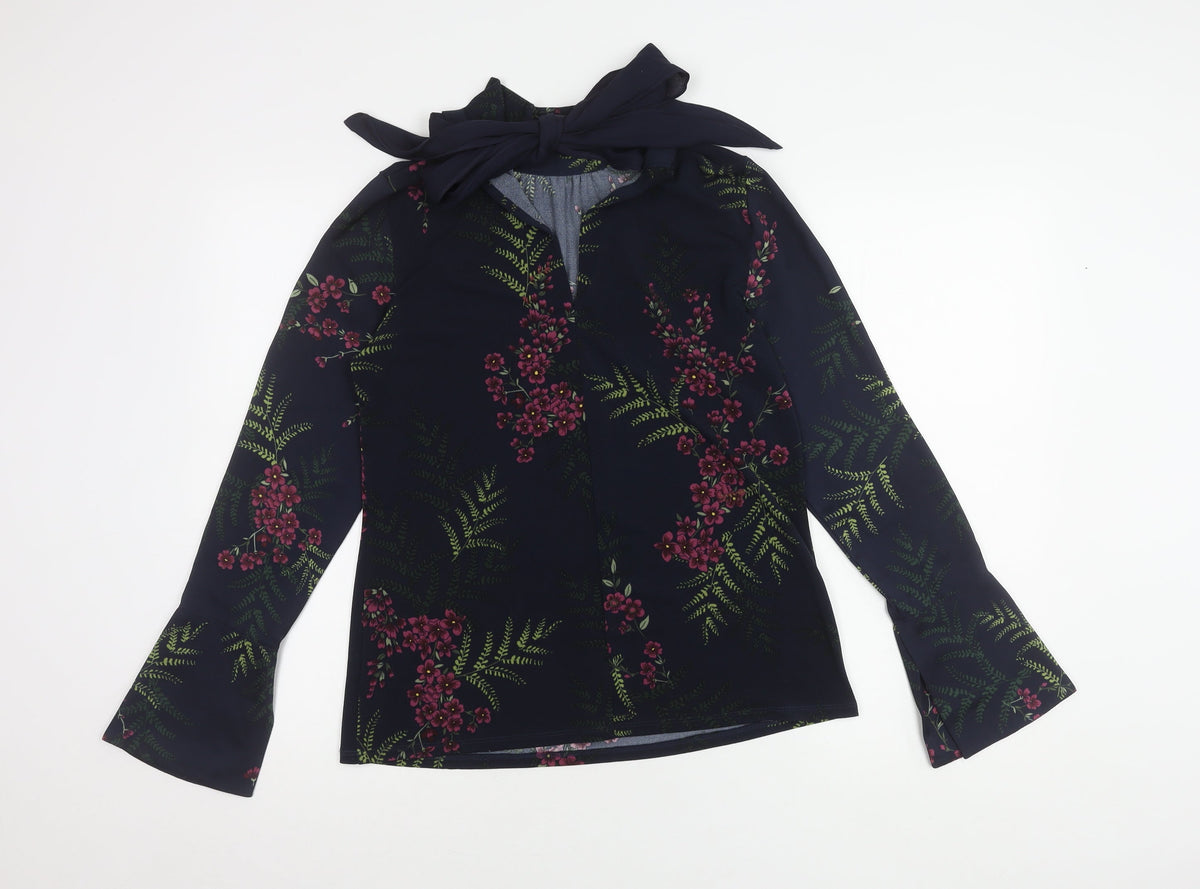 Next Women's Multicoloured Floral Tunic Blouse Size 10