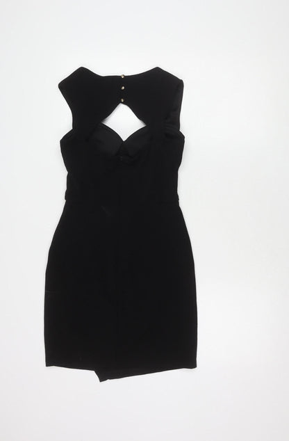 Additional front view of Guess Black Sleeveless Bodycon Dress - Women's S