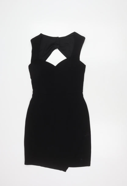 Back view of Guess Black Sleeveless Bodycon Dress - Women's S