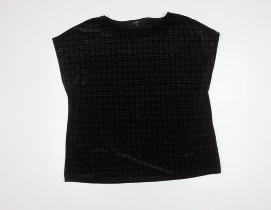 Next Women's Black Velvet Top Size 22