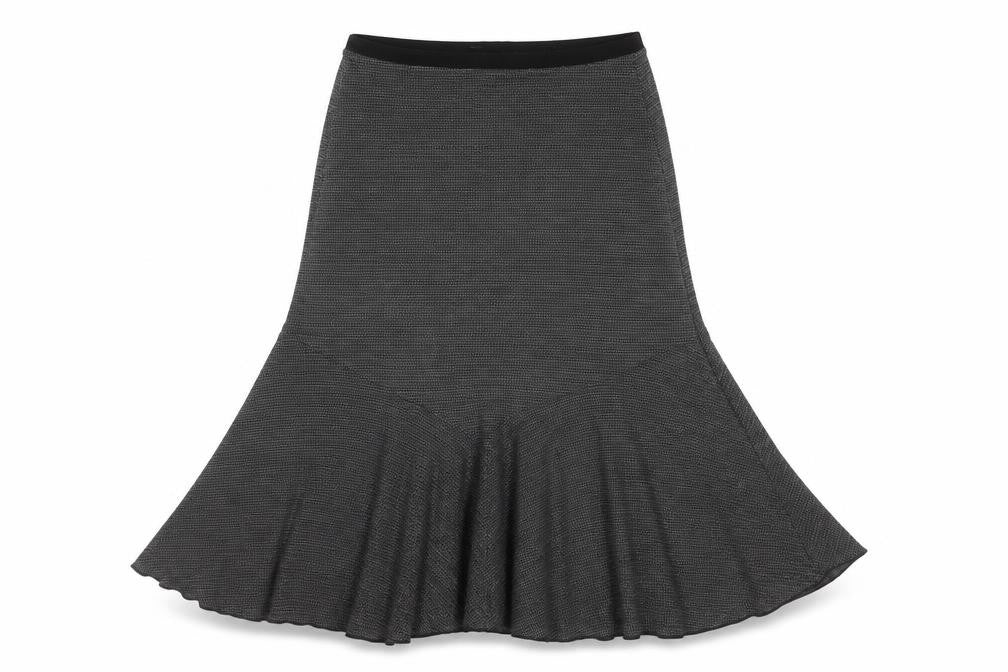 James Lakeland Women's Black/Grey Flare Midi Skirt