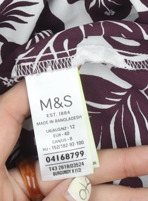 Marks and Spencer Women's Floral Sleeveless Top Multicoloured Size 12