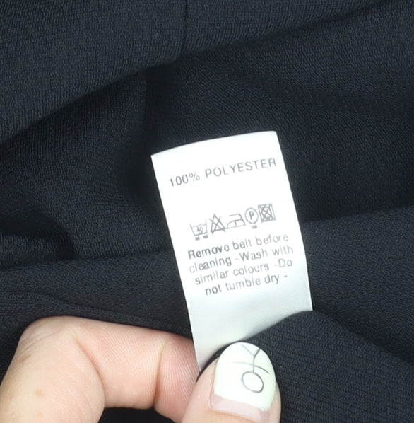 Wallis Women's Black Size 12 Sleeveless Dress