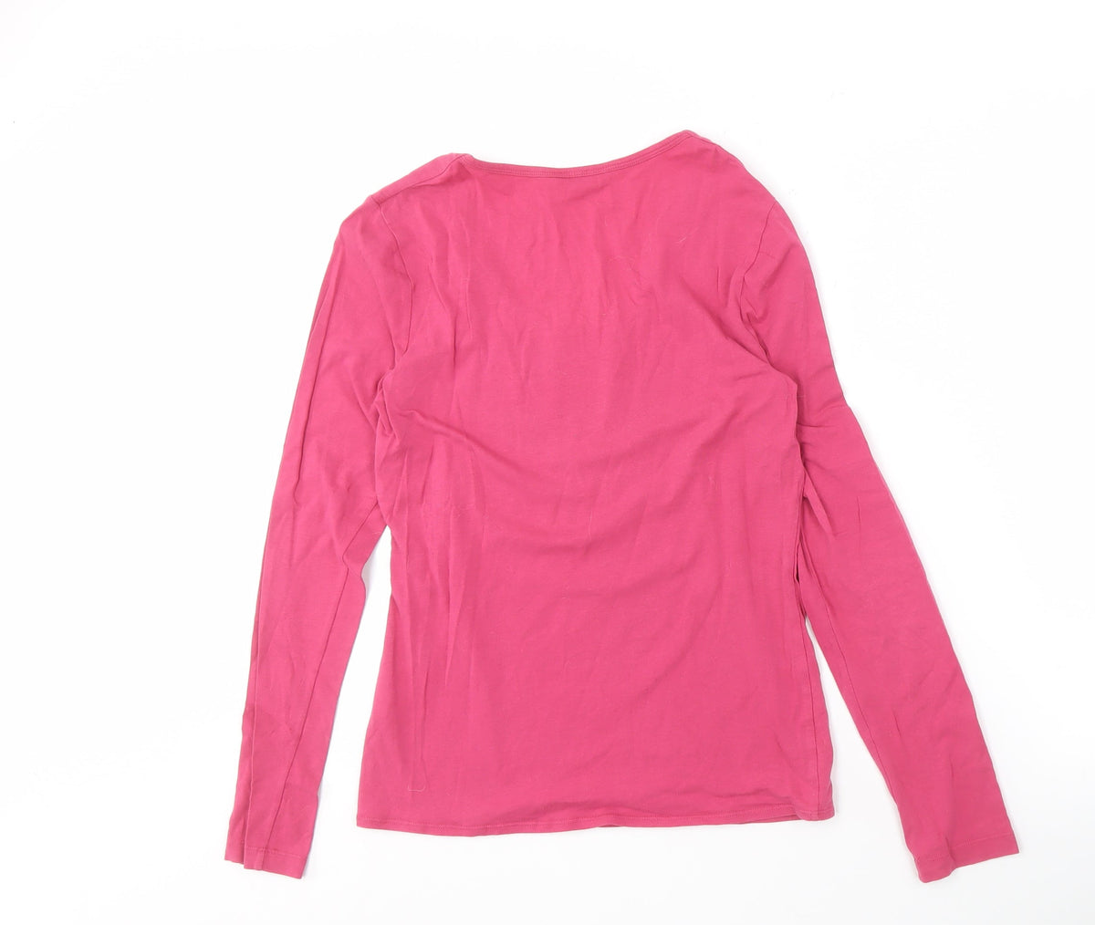 Kew Women's Pink Long Sleeve Basic T-Shirt, M
