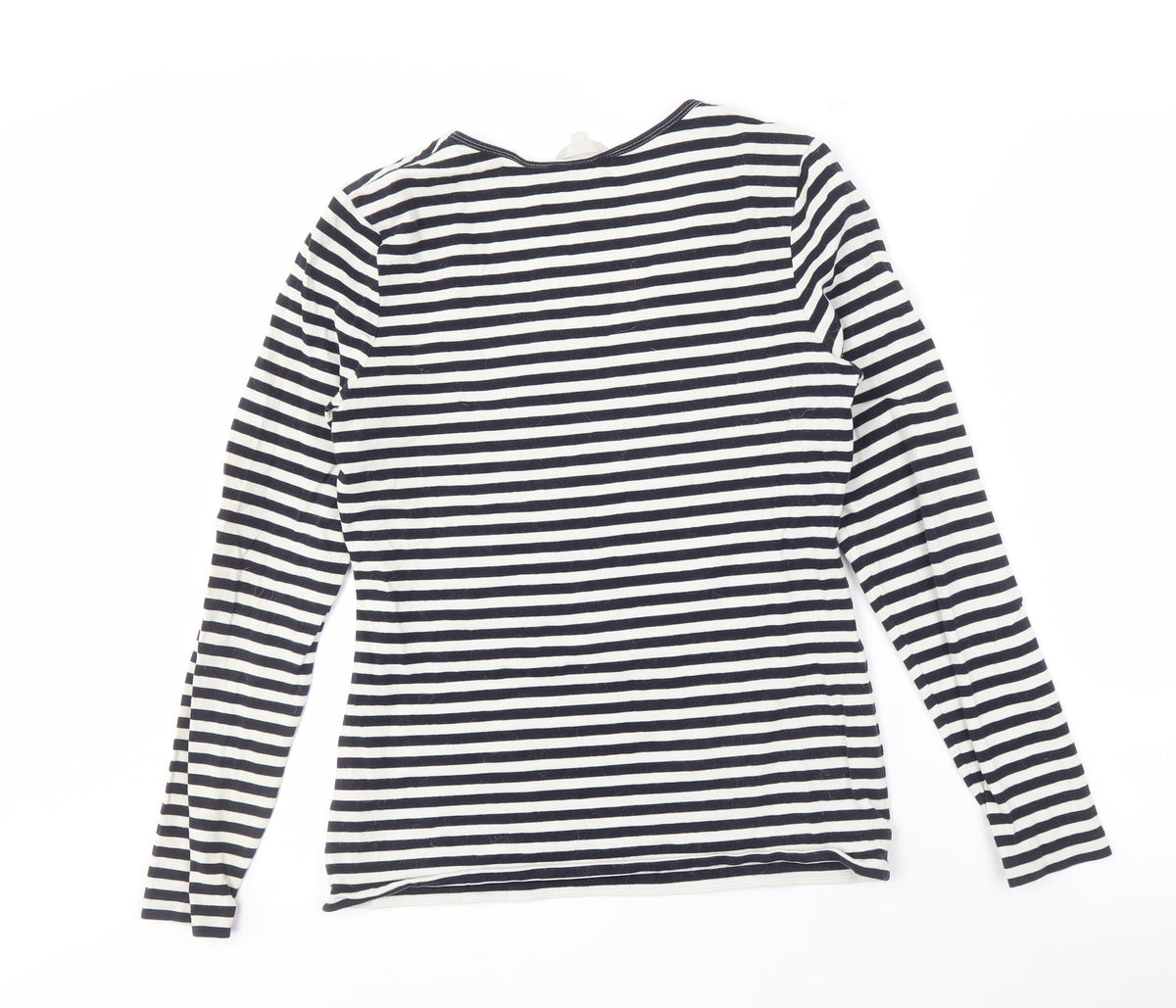 Kew Women's Black Striped Scoop Neck T-Shirt M