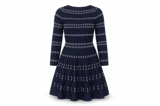 Monsoon Women's Black Knit Dress S Round Neck