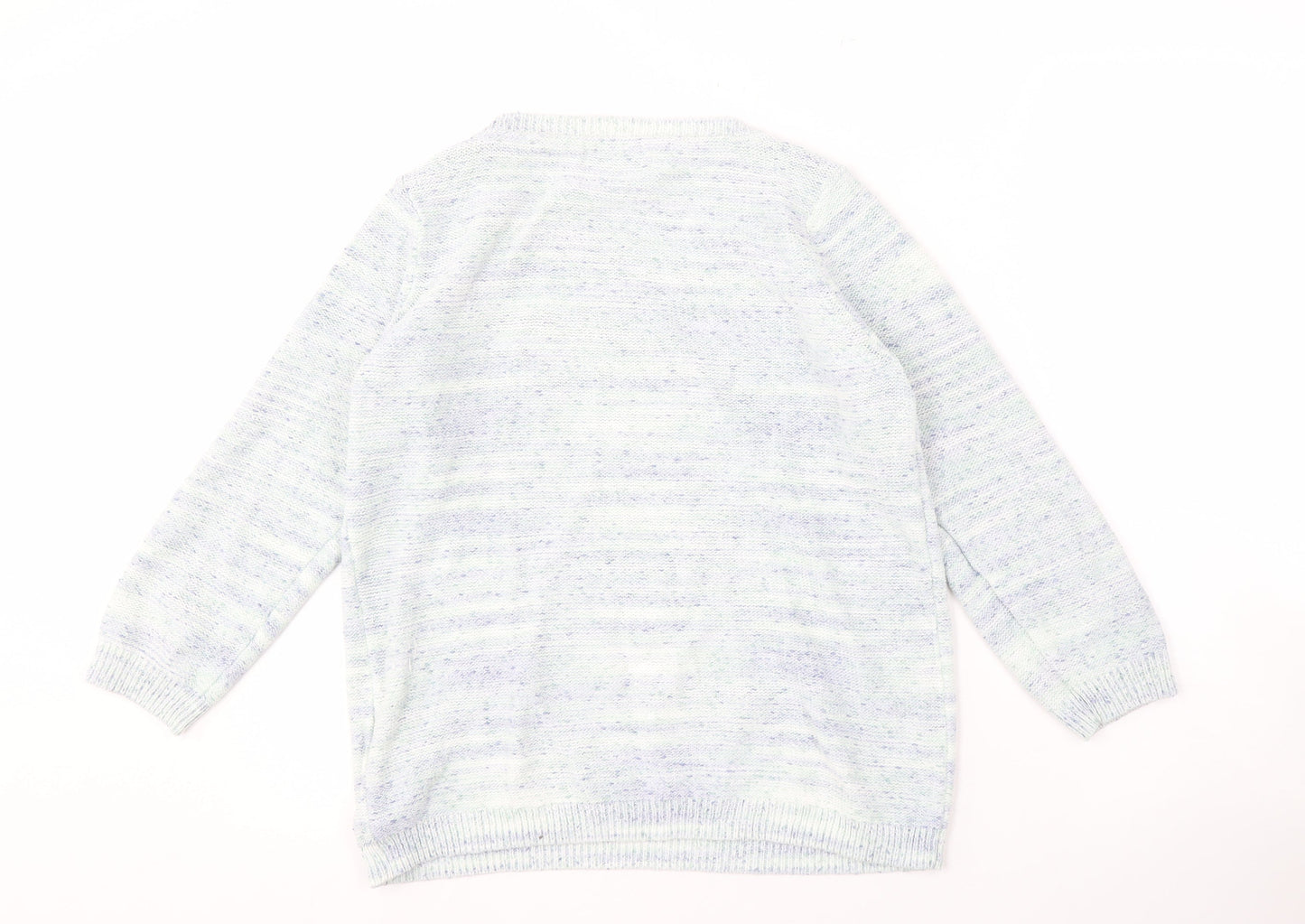 Rocha John Rocha Women's Multicoloured Cable-Knit Jumper Size 12