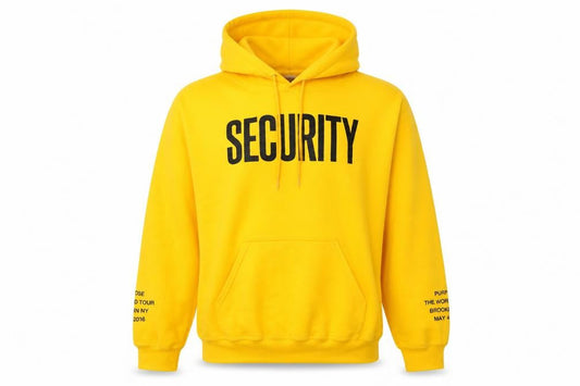Gildan Men's Yellow Security Hoodie S Pullover