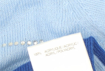 Damart Women's Blue Striped Pullover Jumper S