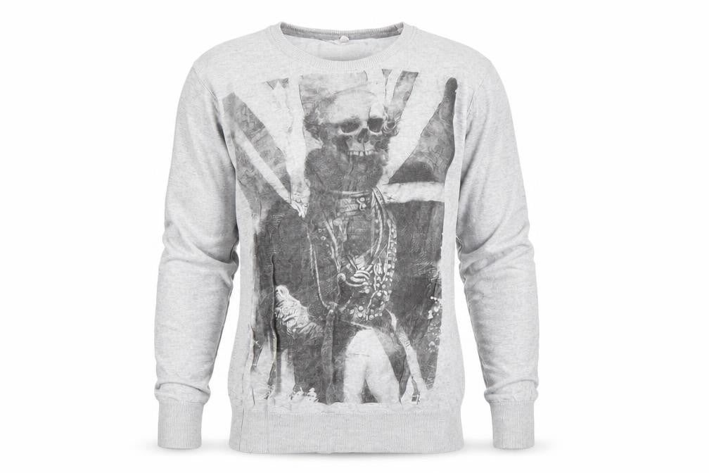 Next Men's Grey M Graphic Print Cotton Pullover