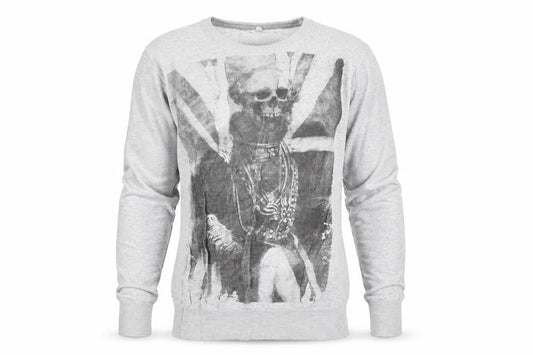 Next Men's Grey M Graphic Print Cotton Pullover