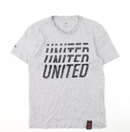 Additional front view of Adidas Men’s Grey S Graphic T-Shirt