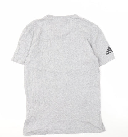 Back view of Adidas Men’s Grey S Graphic T-Shirt
