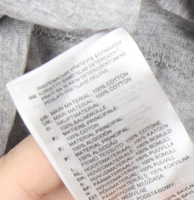 Close-up detail of Adidas Men’s Grey S Graphic T-Shirt