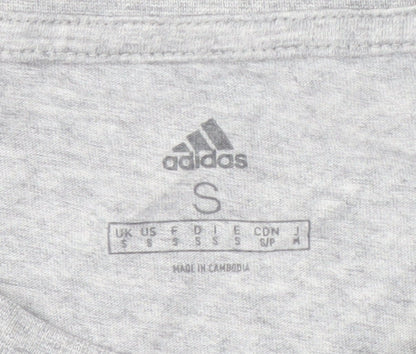 Brand and care label for Adidas Men’s Grey S Graphic T-Shirt