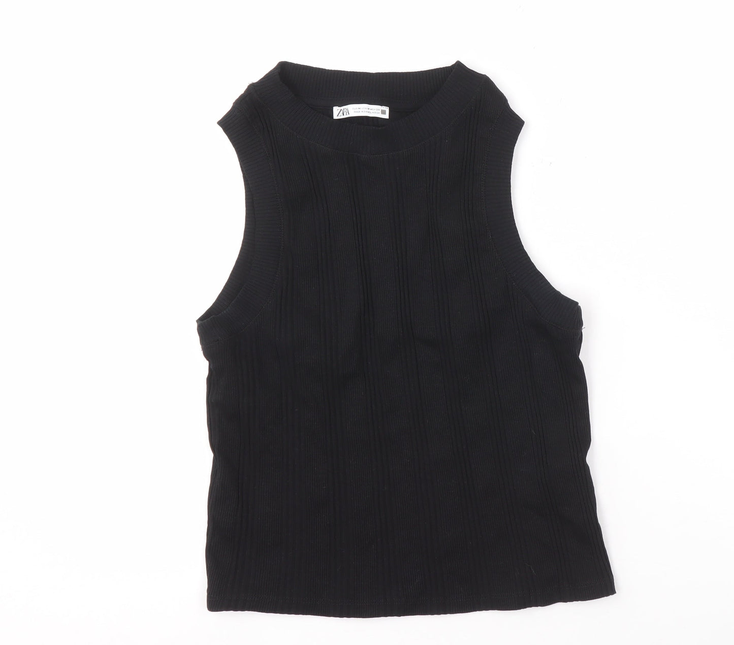 Zara Women’s Black Cotton Tank Top M