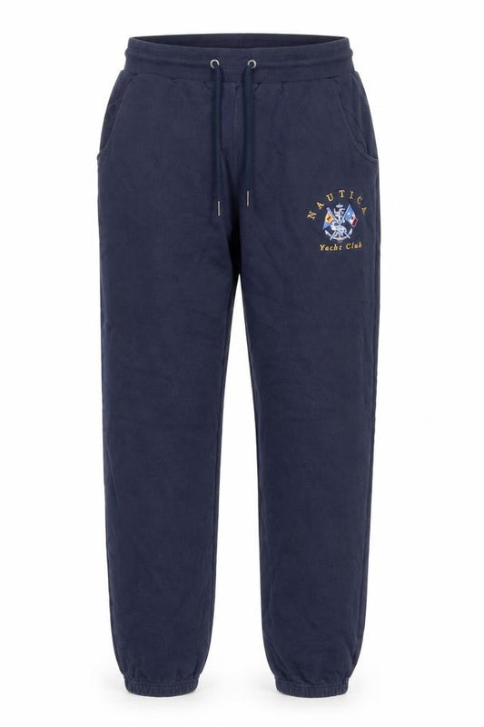 Nautica Blue Jogger Trousers, Unisex M, Cotton, Elastic Waist