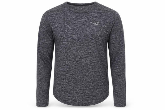 Hollister Men's Black Long Sleeve Crew Neck Tee