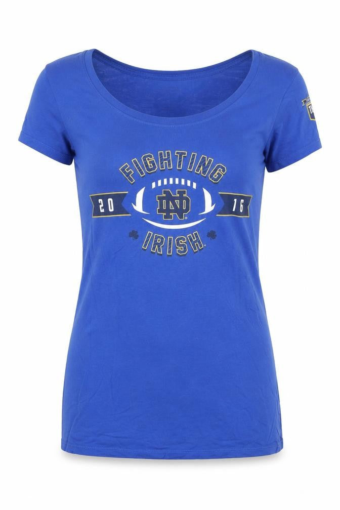 Altagracia Women's Blue Cotton T-Shirt, M, Crew Neck, Casual
