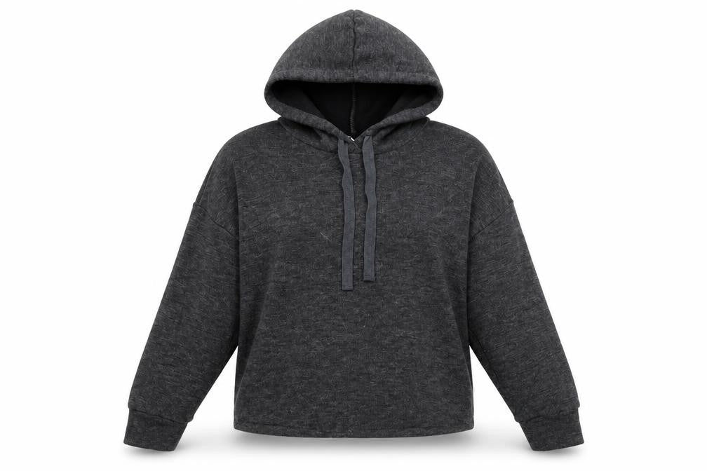 MNG Women’s Grey Hoodie, Size 12, Hooded Drawstring