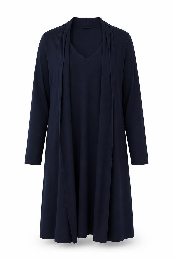 Masai Women's Black V-Neck Long Sleeve Dress
