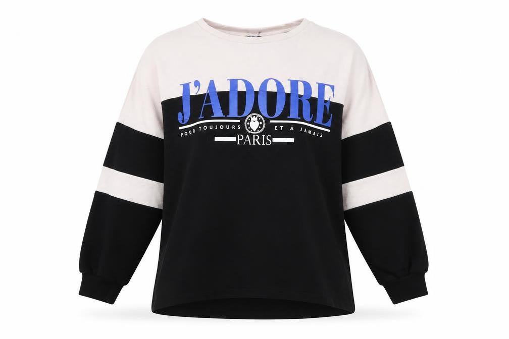 Yours Women’s Black Crew Neck Pullover Sweatshirt Size 16