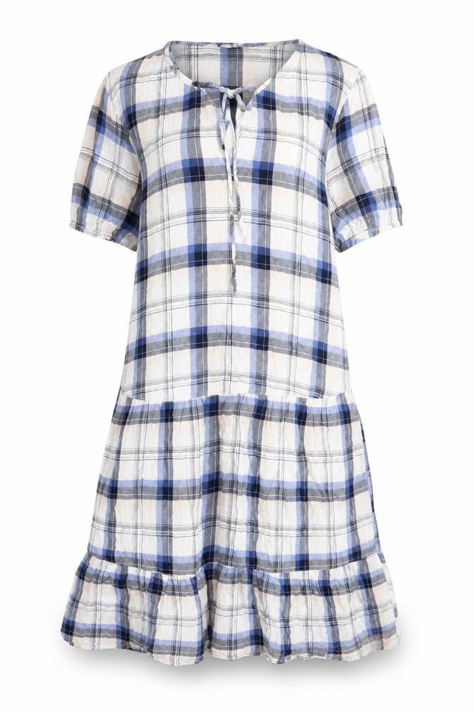 Monsoon Women's Blue Check Shirt Dress S