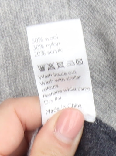 John Lewis Womens Grey XS High Neck Knit Jumper