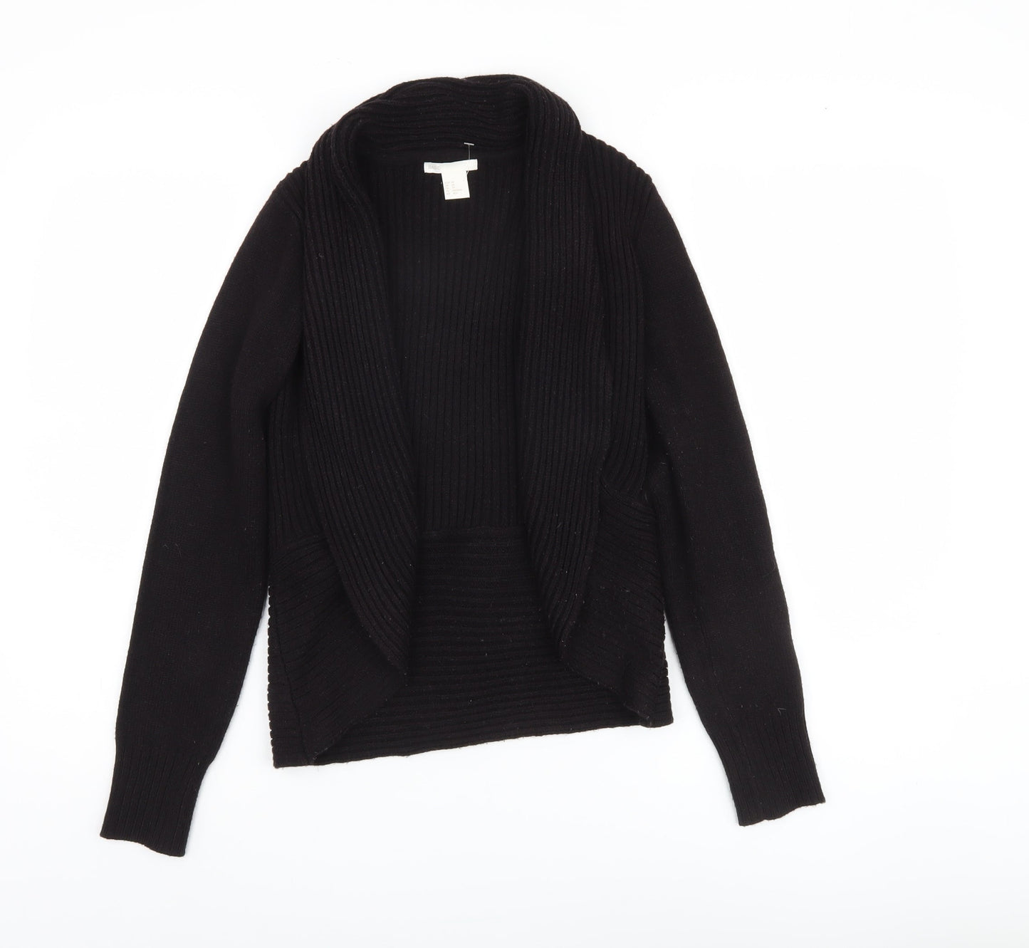 H&M Women’s Black Cardigan XS Cowl Neck Knit