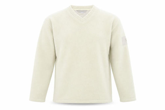 Springfield Men's Beige V-Neck Fleece Sweatshirt
