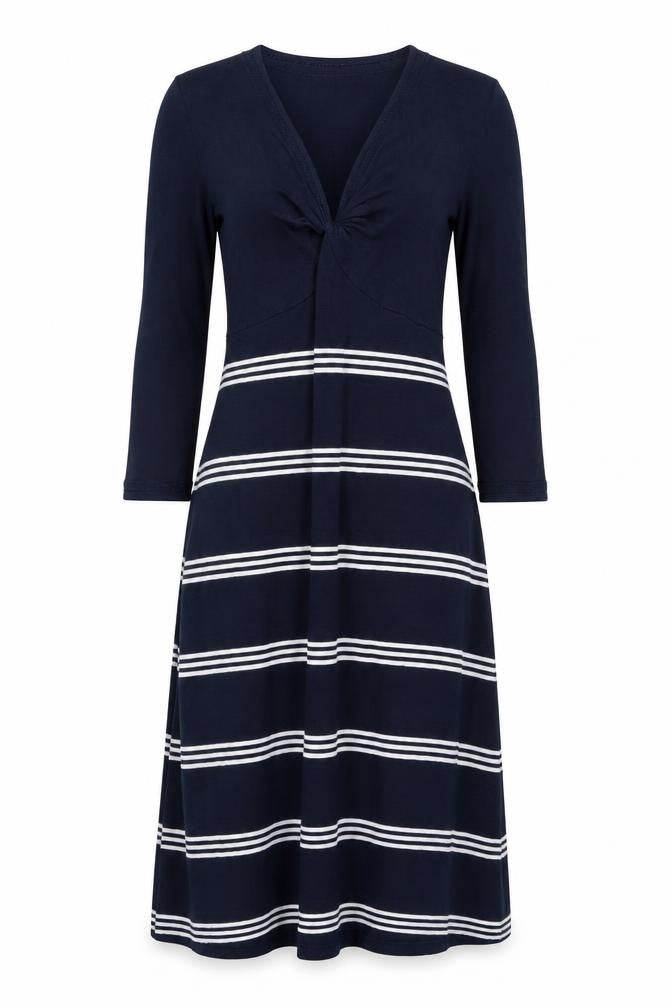 Fat Face Women's Blue Striped Dress Size 12