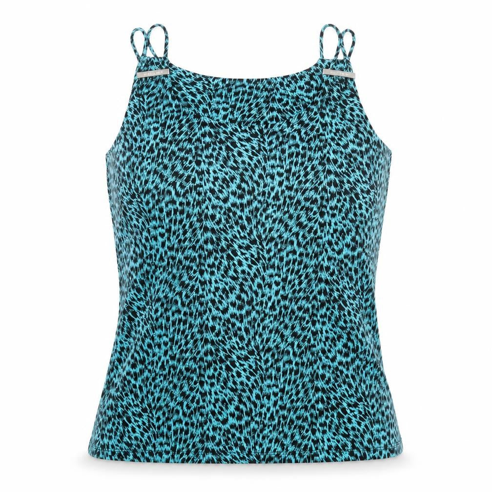 Michael Kors Women's Blue Animal Print Tank