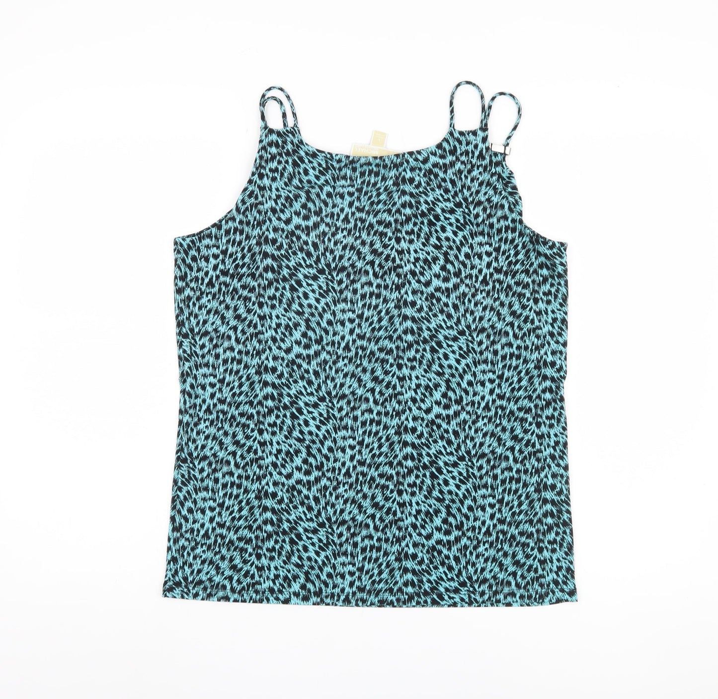 Michael Kors Women's Blue Animal Print Tank