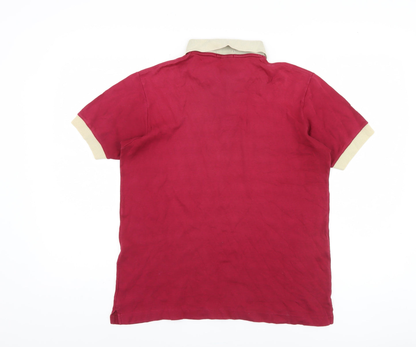 Bon Voyage Men's Red Polo Shirt Medium Casual