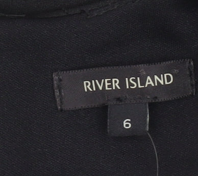 River Island Women's Black Shift Dress Size 6