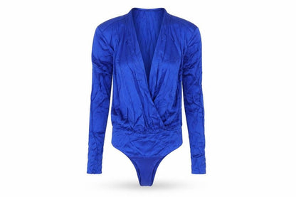 Zara Women's Blue Long Sleeve Bodysuit XS