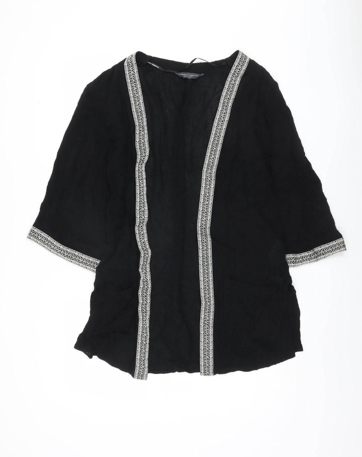 Dorothy Perkins Women's Black Cover Up M Embroidered