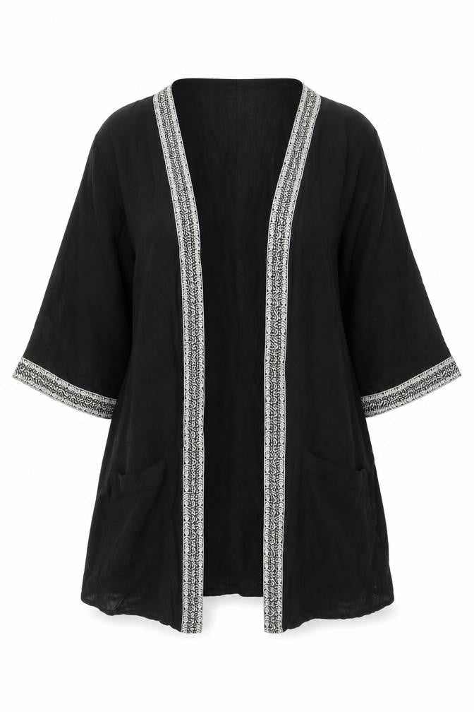 Dorothy Perkins Women's Black Cover Up M Embroidered