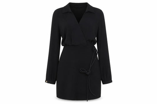 Zara Women's Black Wrap Dress, Size S, Casual/Workwear